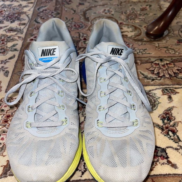 Lunarglide 6 Running Shoes, Grey/Blue/Yellow - Picture 2 of 4
